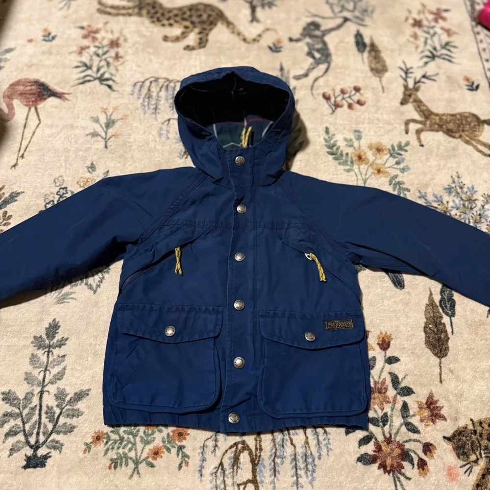 Polo Ralph Lauren Gorham field outdoor Navy Hooded Jacket with Yellow Accents